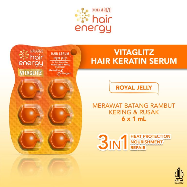 Makarizo Hair Energy Vitaglitz Hari Serum Royal Jelly 6x1ml