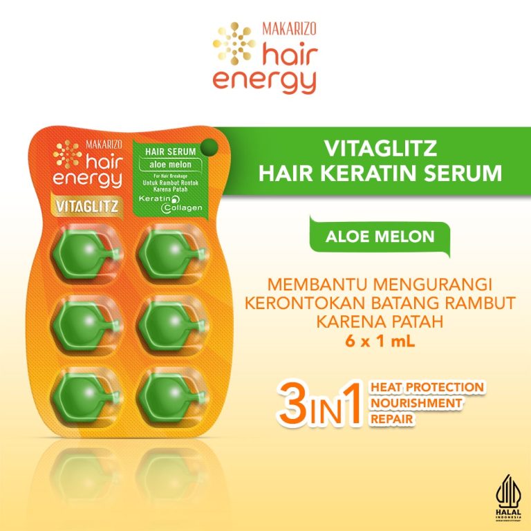 Makarizo Hair Energy Vitaglitz Hari Serum Aloe Melon 6x1ml