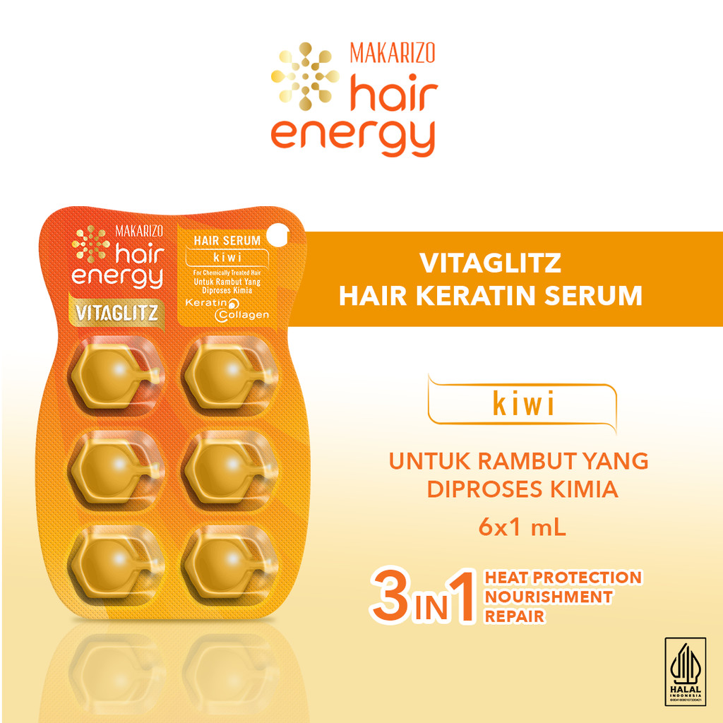 Makarizo Hair Energy Vitaglitz Hair Serum Kiwi 6x1ml