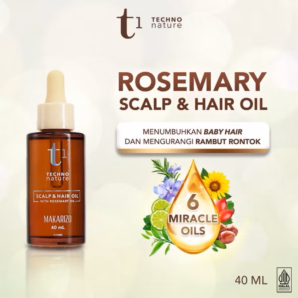 Makarizo Techno Nature Scalp & Hair Oil With Rosemary Oil 40ml