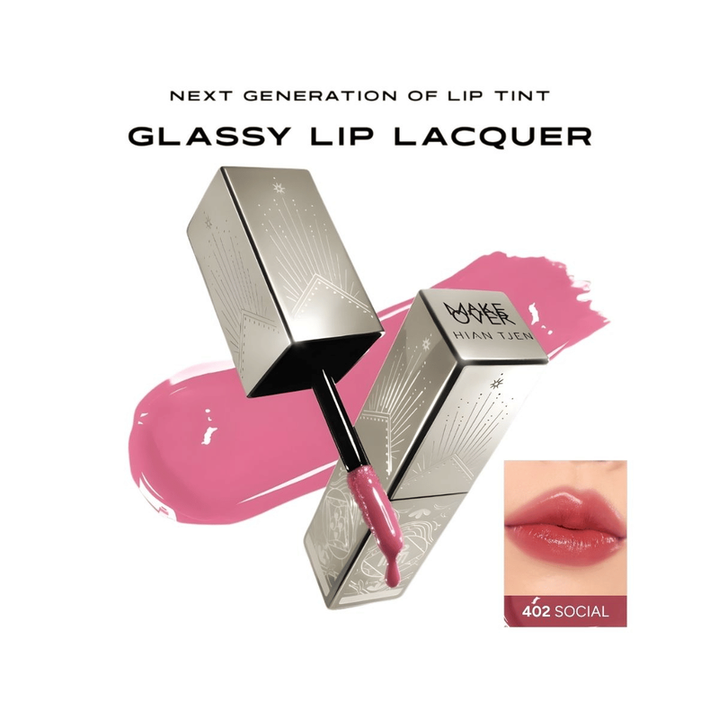 Make Over Glassy Lip Lacquer 402 Social