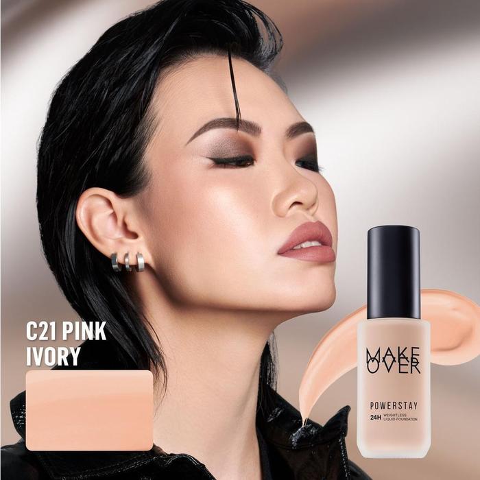 Make Over Powerstay 24H Weightless Liquid Foundation C21 Pink Ivory 40 Ml