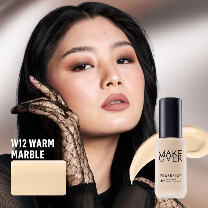 Make Over Powerstay 24H Weightless Liquid Foundation W12 Warm Marble 40 Ml