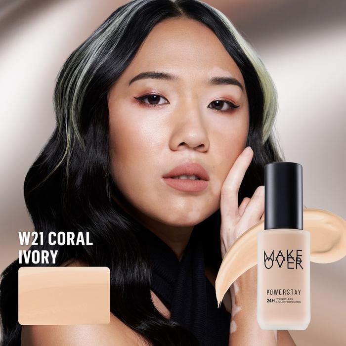 Make Over Powerstay 24H Weightless Liquid Foundation W21 Coral Ivory 40 Ml