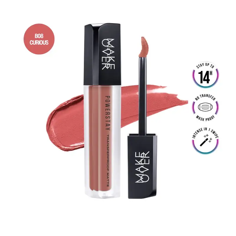 Make Over Powerstay Transferproof Matte Lip Cream B08 Curious 7 G
