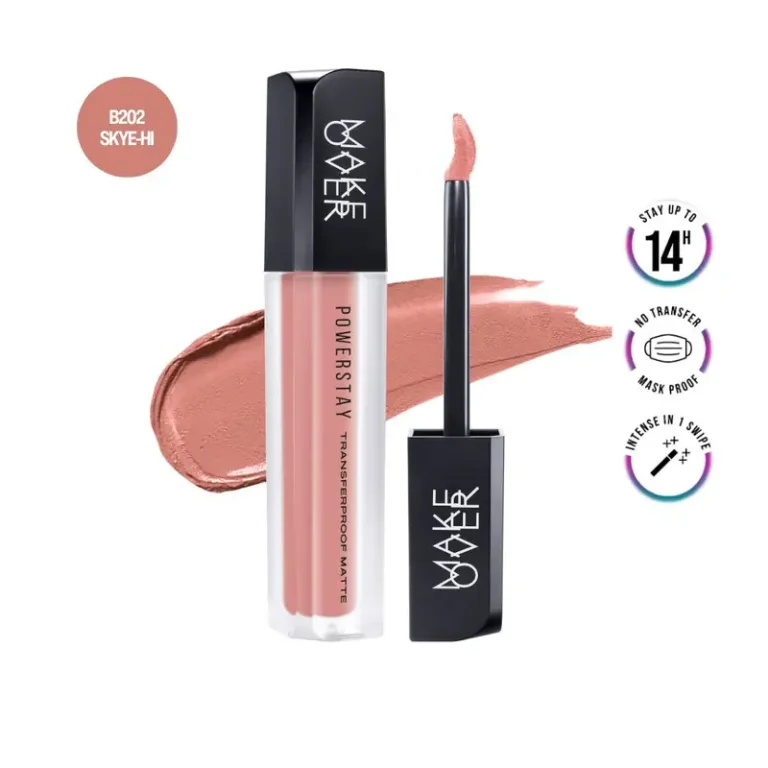 Make Over Powerstay Transferproof Matte Lip Cream B202 Skye-Hi 7 G