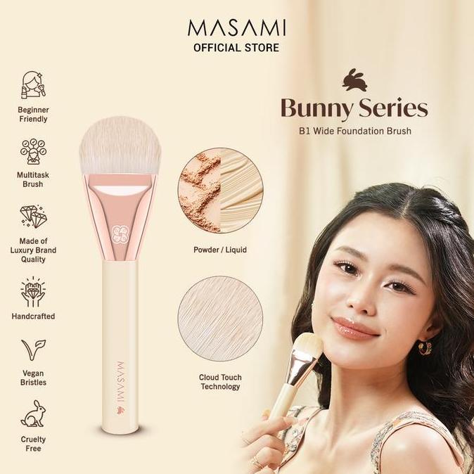 Masami B1 | Wide Foundation Brush – Bunny Brush
