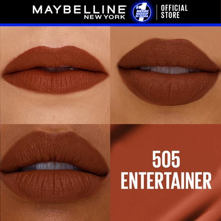Maybelline Superstay Matte Ink Liquid Matte Lipstik 505 Entertainer