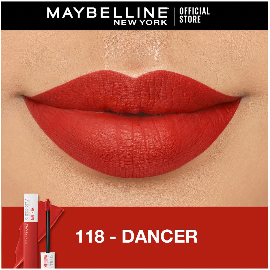Maybelline Superstay Matte Ink Liquid Matte Lipstik 118 Dancer