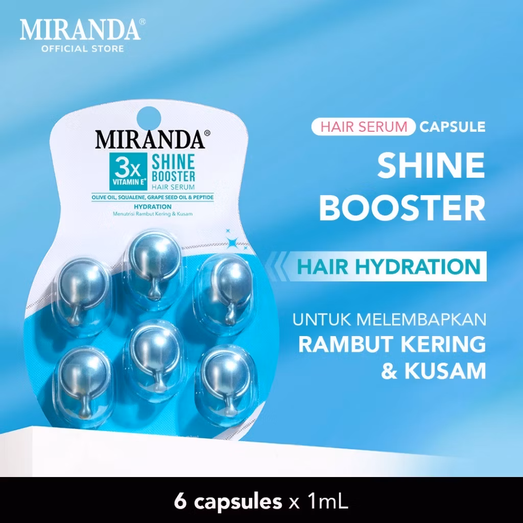 Miranda 3X Shine Booster Hair Serum Isi 6Capsule Shine Booster