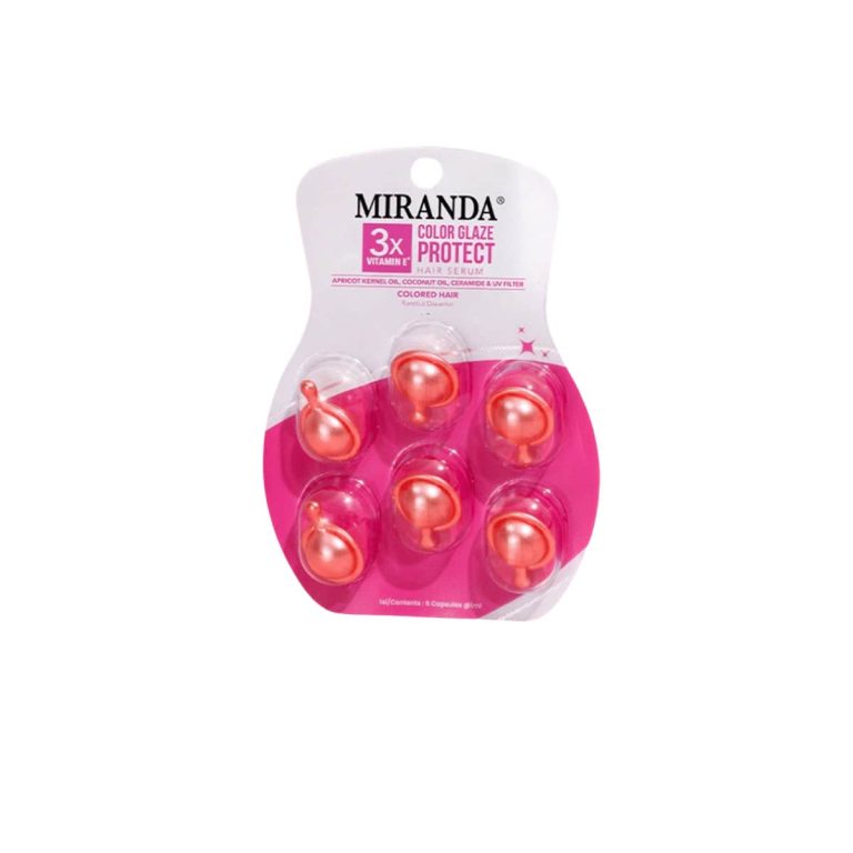 Miranda 3X Shine Booster Hair Serum Isi 6Capsule Color Glaze Protect