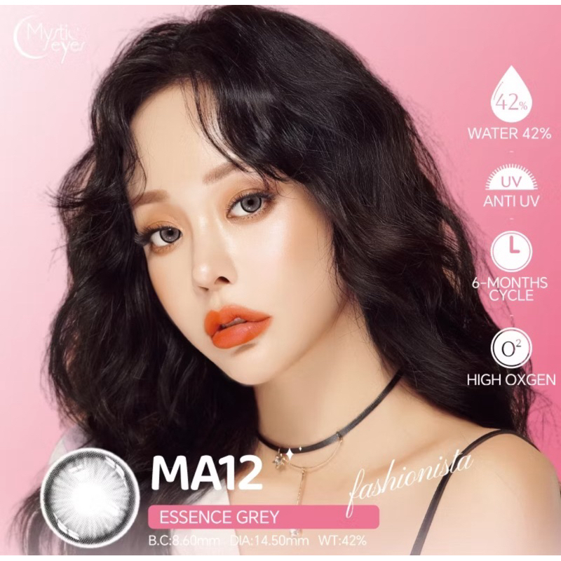 Mystic Eyes Premium Soft Contact Lens Glamour Essence Grey