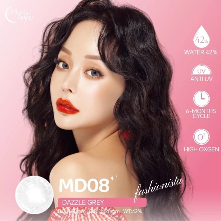 Mystic Eyes Premium Soft Contact Lens Glamour Dazzle Grey