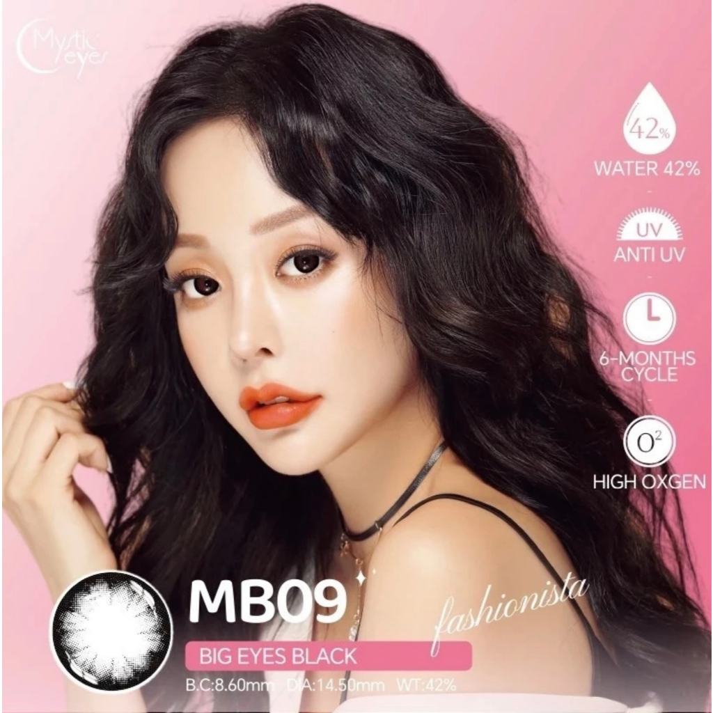 Mystic Eyes Premium Soft Contact Lens Glamour Big Eyes Black