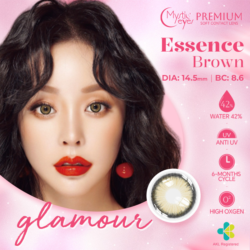 Mystic Eyes Premium Soft Contact Lens Glamour Essence Brown