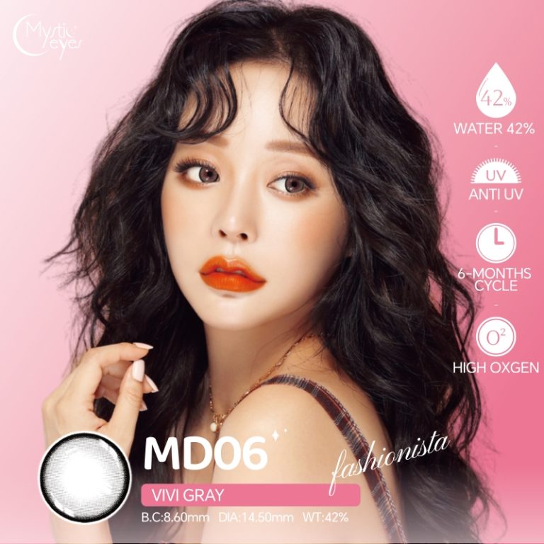 Mystic Eyes Premium Soft Contact Lens Glamour Vivi Gray