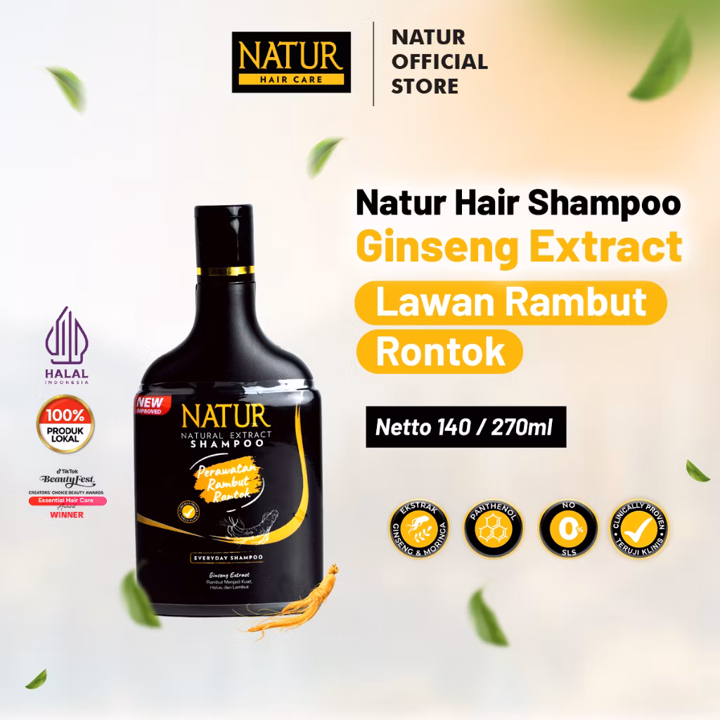 Natur Shampoo Ginseng Extract 140ml