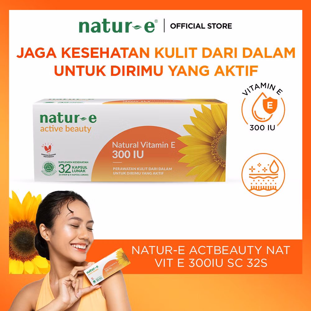 Natur-e Active Beauty Natural Vitamin E 300 IU Soft Capsule 4 Strip
