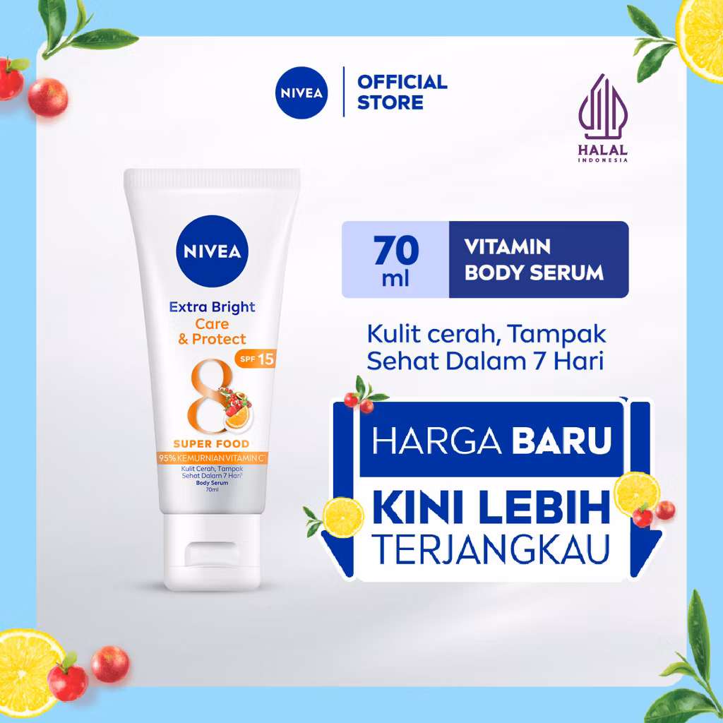 NIVEA Extra Bright Care & Protect Body Serum 70ml