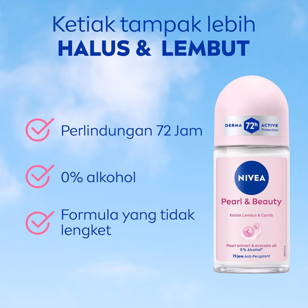 NIVEA Pearl & Beauty Deodorant Roll On 50ml