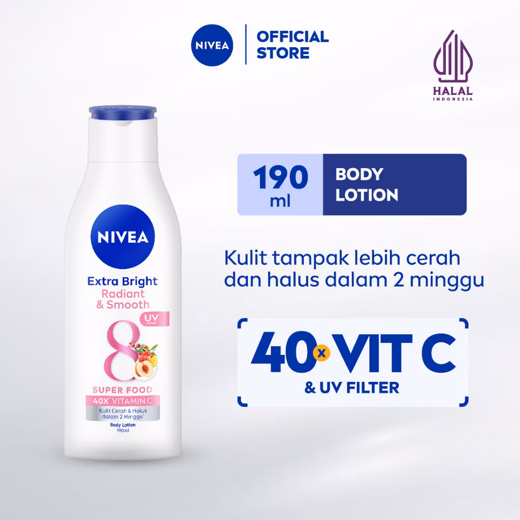 Nivea Body Lotion Extra White Radiant Smooth 200ml