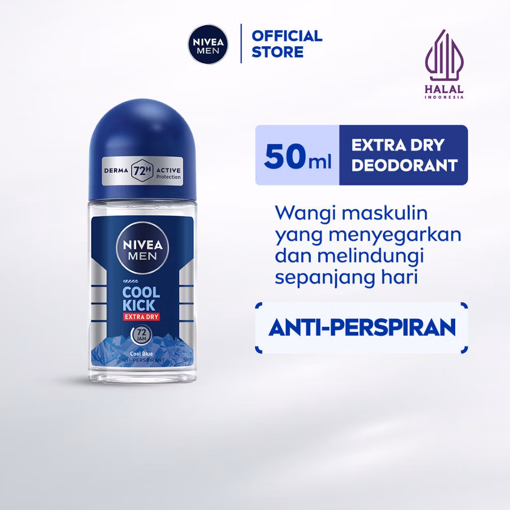 Nivea Men Cool Kick Extra Dry Cool Blue 48jam 50ml