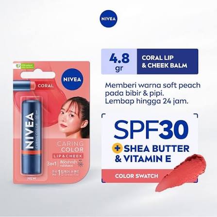 Nivea Lip Caring Color Coral