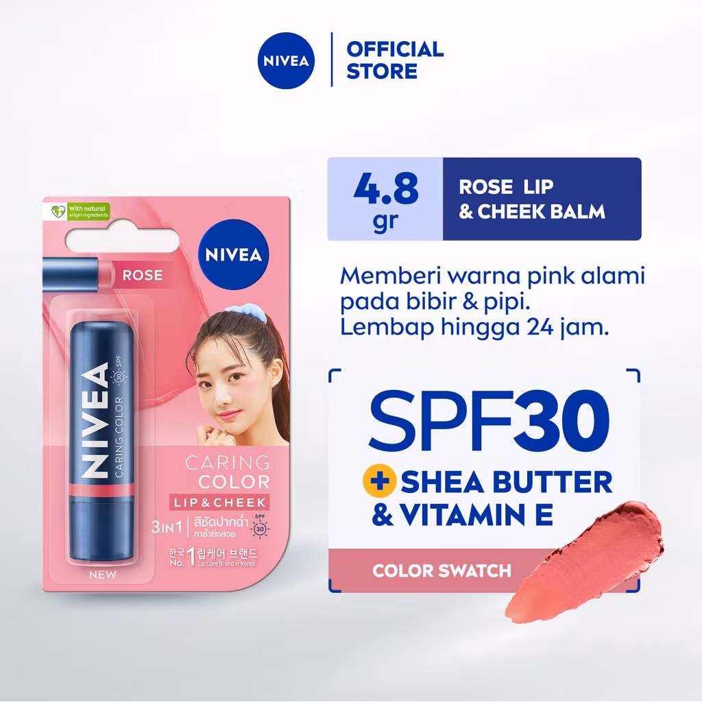 Nivea Lip Caring Color Rose