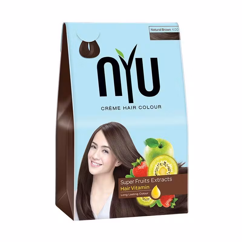Nyu Creme Hair Color No Amonia Natural Brown 4.00