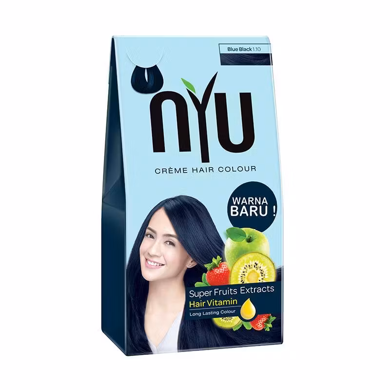 Nyu Creme Hair Color No Amonia Blue Black 1.10