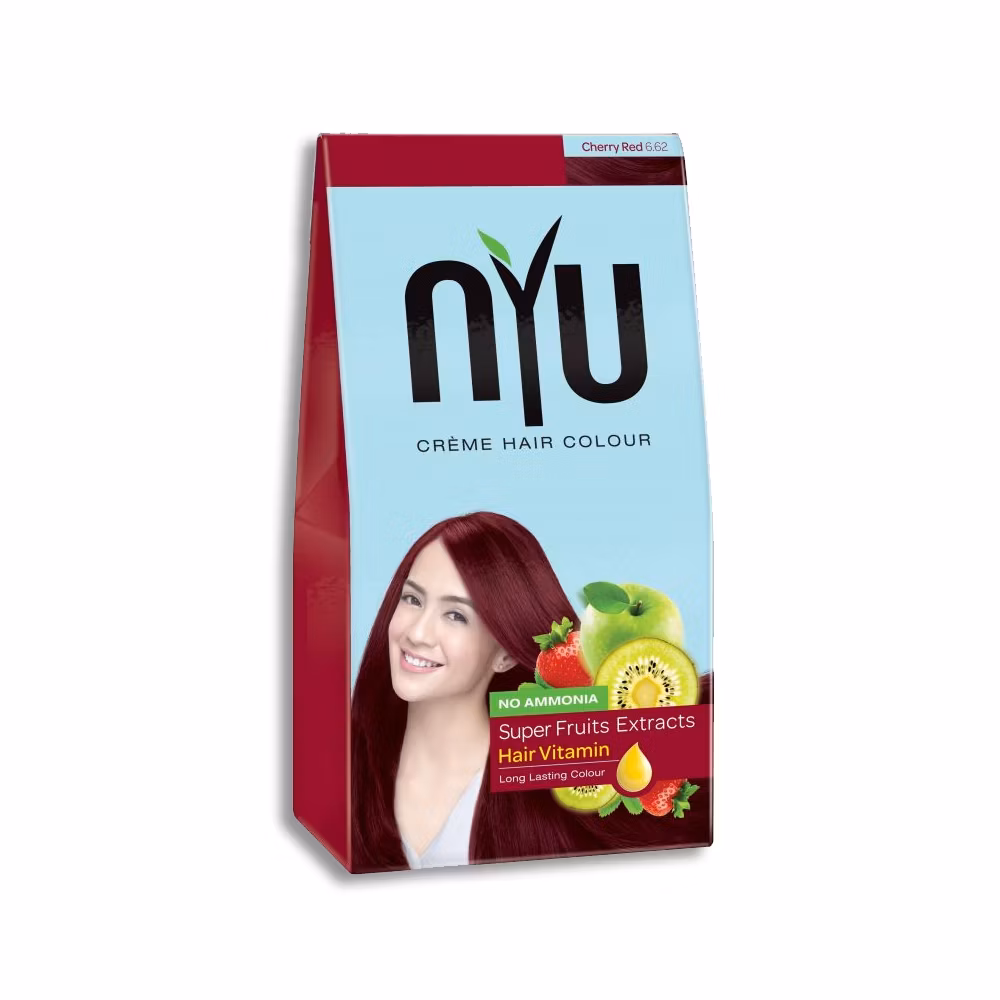 Nyu Creme Hair Color No Amonia Cherry Red 6.62