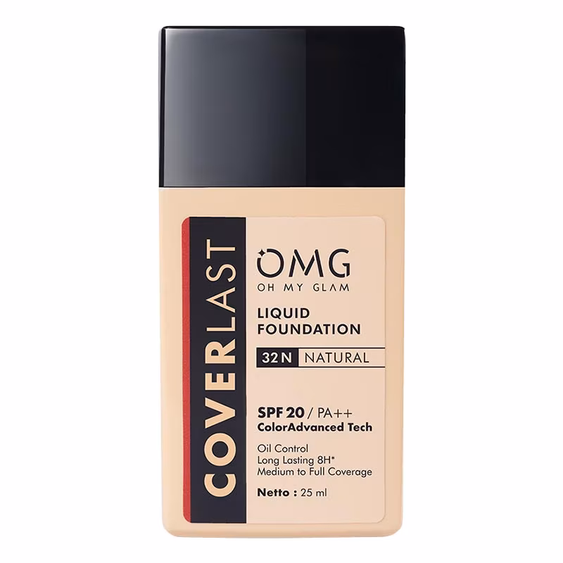 OMG Oh My Glam Coverlast Liquid Foundation 32 N Natural