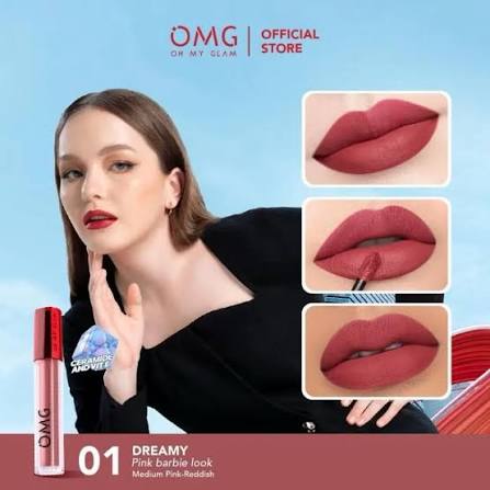 Omg Oh My Glam Matte Kiss Lip Cream 01 Dreamy 3.5 G