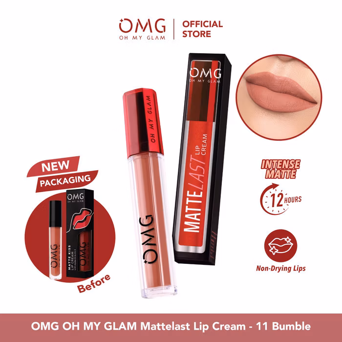 Omg Oh My Glam Matte Kiss Lip Cream 11 Bumble 3.5 G