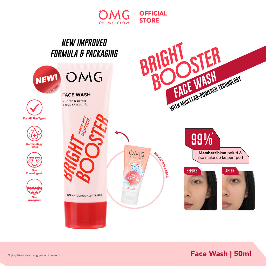 Omg Oh My Glow Peach Glowing Face Wash 50 G