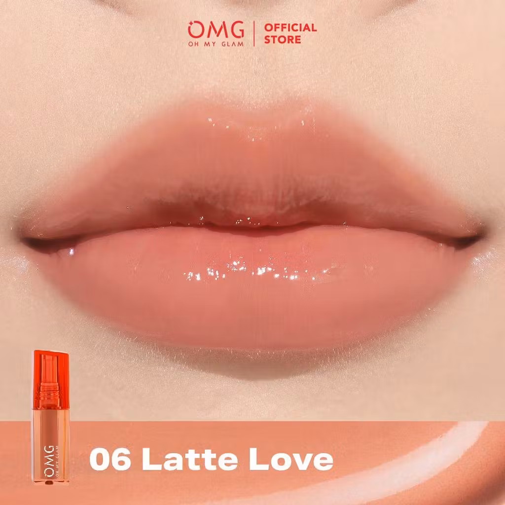 OMG Glassy Lip Tint 06 Latte Love