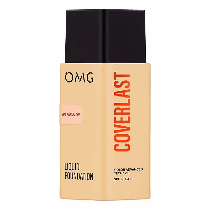 OMG Oh My Glam Coverlast Liquid Foundation 10N Porcelain