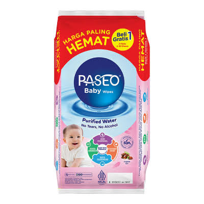 Paseo Baby Wipes Changing Diaper 50 Sheets