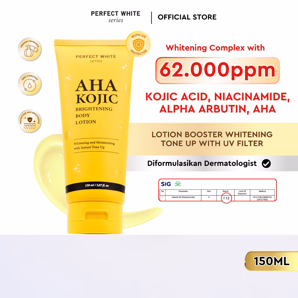 Perfect White AHA Kojic Brightenig Body Lotion 150ml
