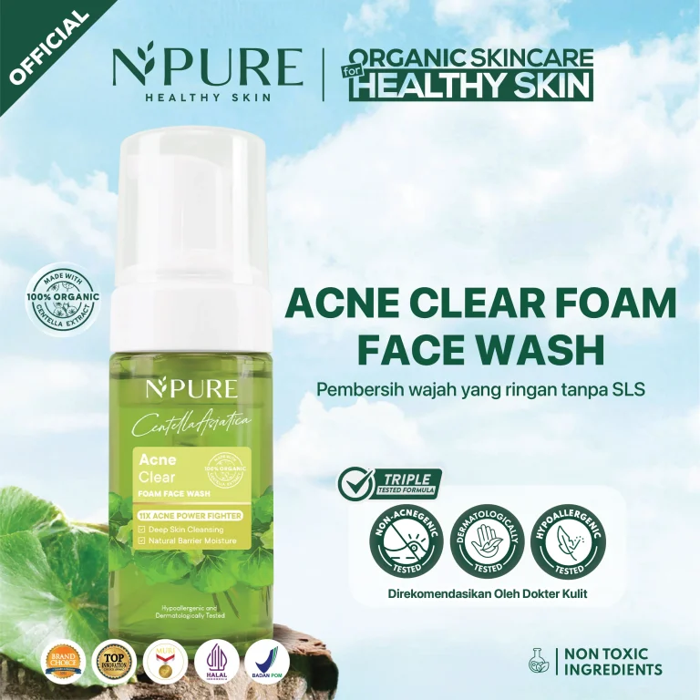 NPURE Centella Asiatica Acne Clear Foam Face Wash 100ml