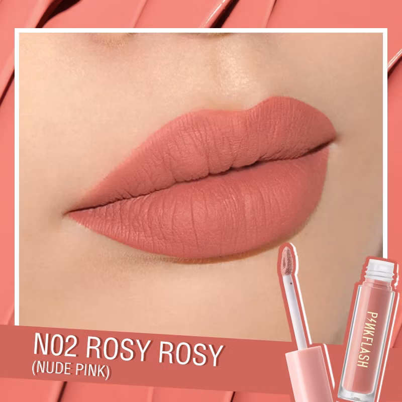 Pinkflash Lasting Matte Lip Cream L01-N02 Rosy Rosy