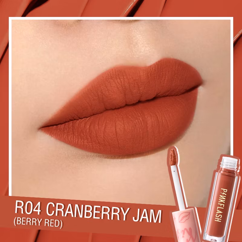 Pinkflash Lasting Matte Lip Cream L01-R04 Cranberry Ja