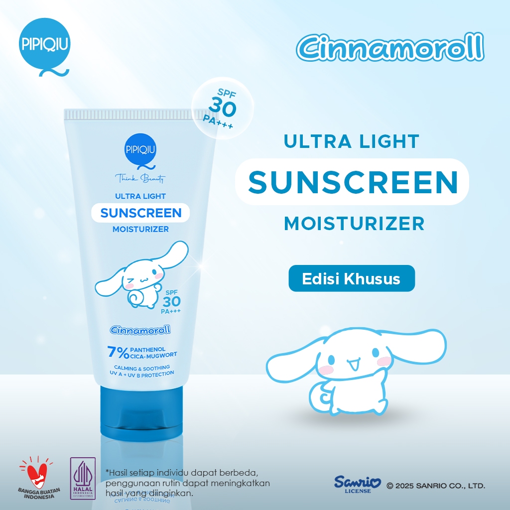 Pipiqiu Ultra Light Sunscreen Mositurizer Cinnamoroll 30ml