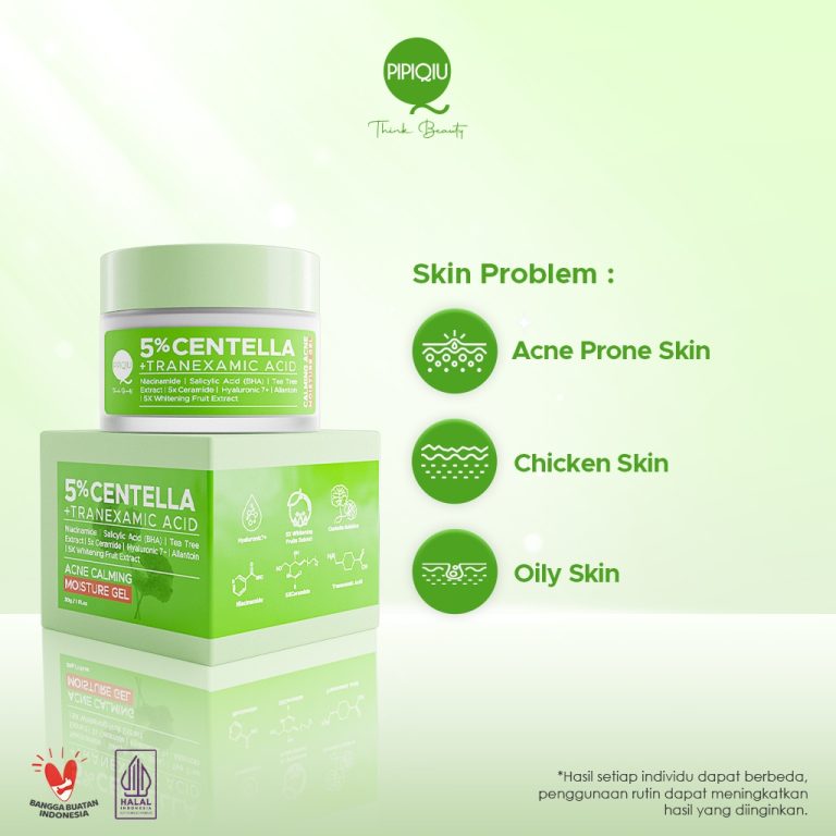 Pipiqiu 5% Centella + Tranexamic Acid Acne Calming Gel 30gr