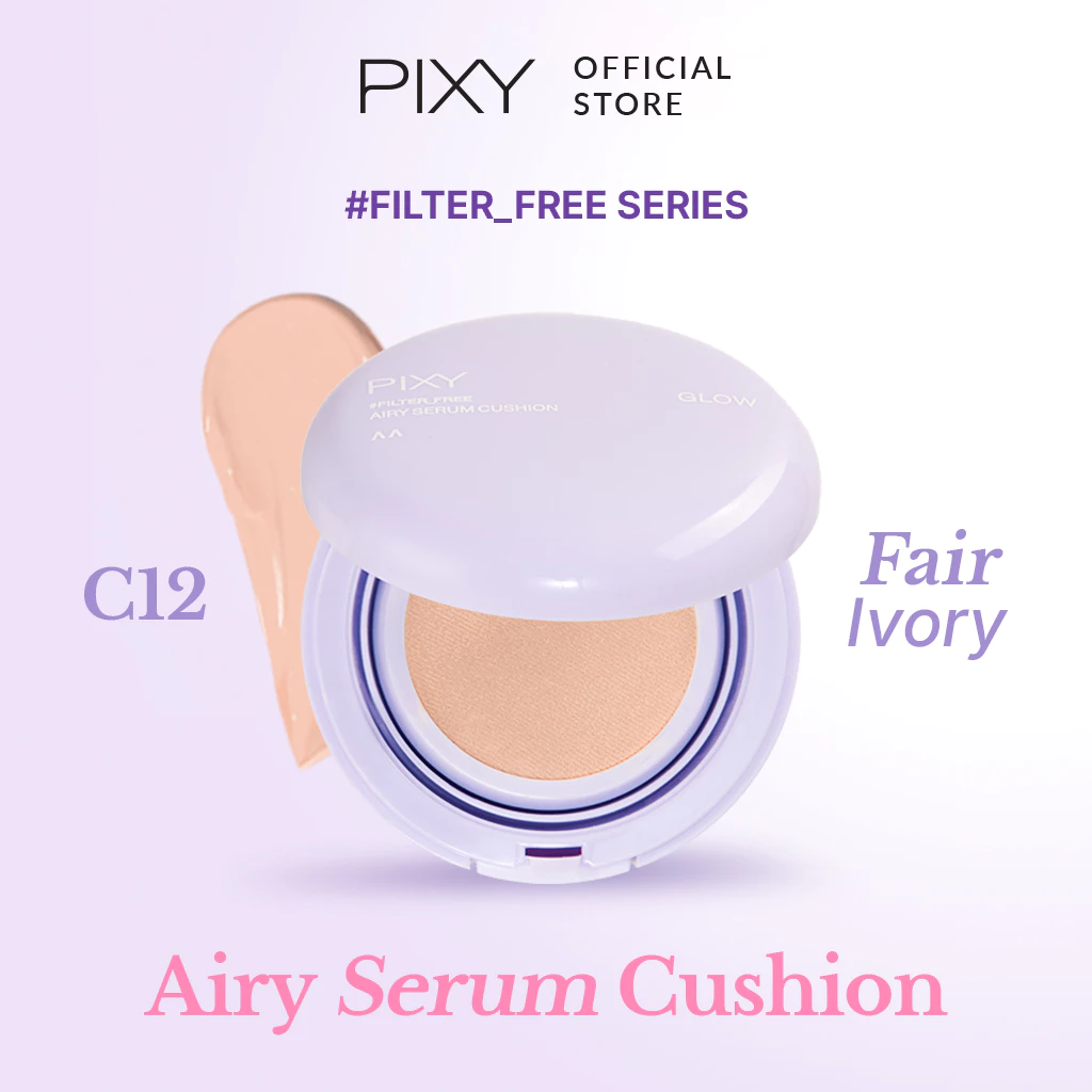 Pixy Airy Serum Cushion Glow C12 Fair Ivory