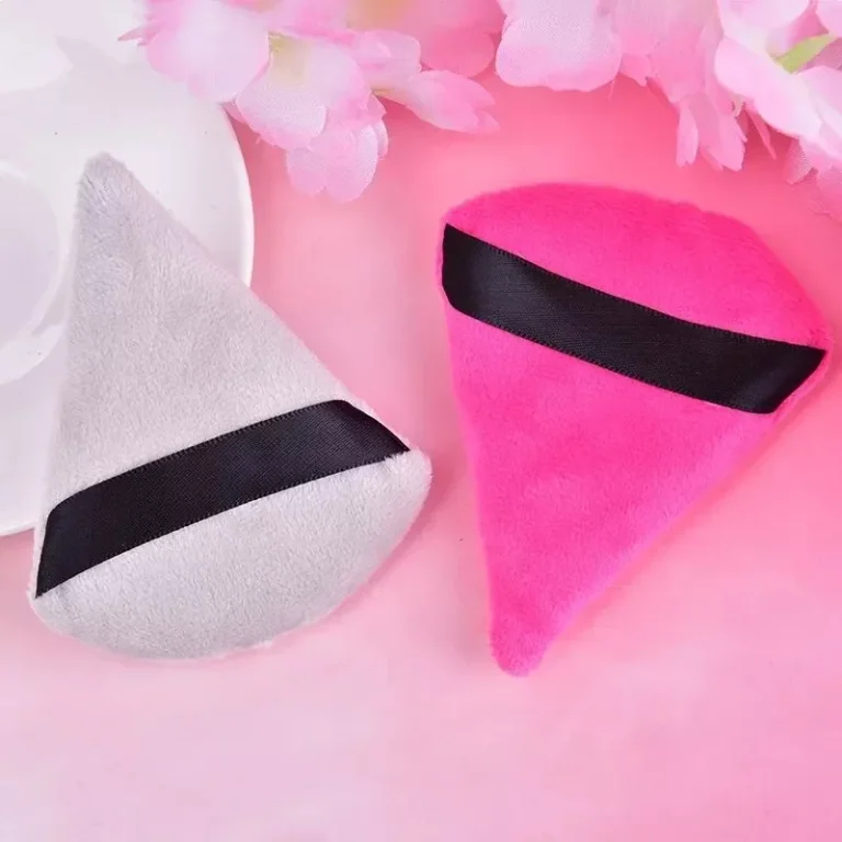 Puff Segitiga Pizza Mini Pink / Abu