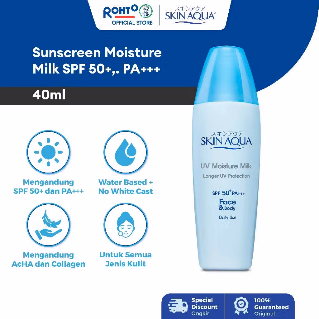 Skin Aqua UV Moisture Milk SPF 50 Blue 40gr