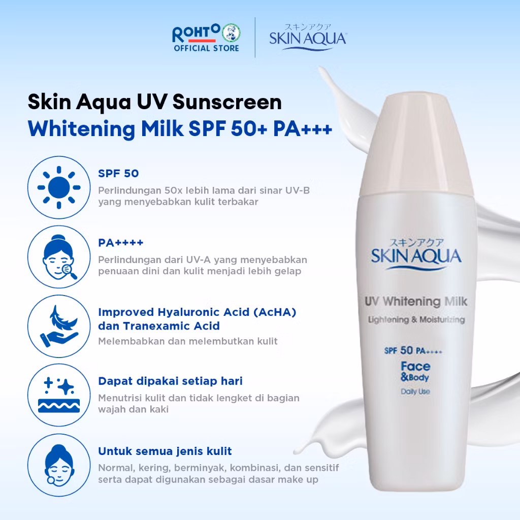Skin Aqua UV Whitening Milk SPF 50 White