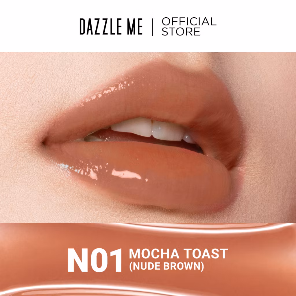 Dazzle Me X Barbie Peptide Power Glow Tinted Lipbalm N01 Mocha Toast
