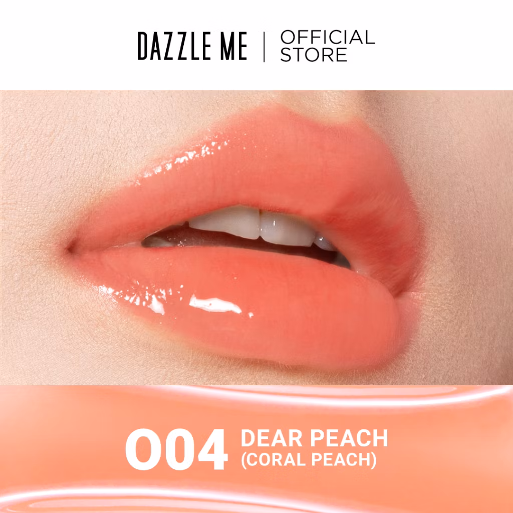 Dazzle Me X Barbie Peptide Power Glow Tinted Lipbalm 004 Dear Peach